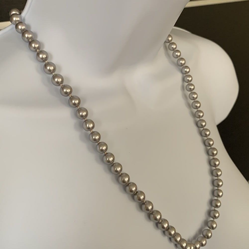 Studio Works Gray Faux 24" Pearl Necklace